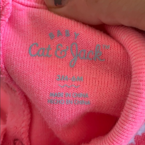 Baby girls neon pink terry cloth romper - Picture 3 of 4